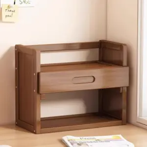 Bamboo Desktop Shelf Organizer